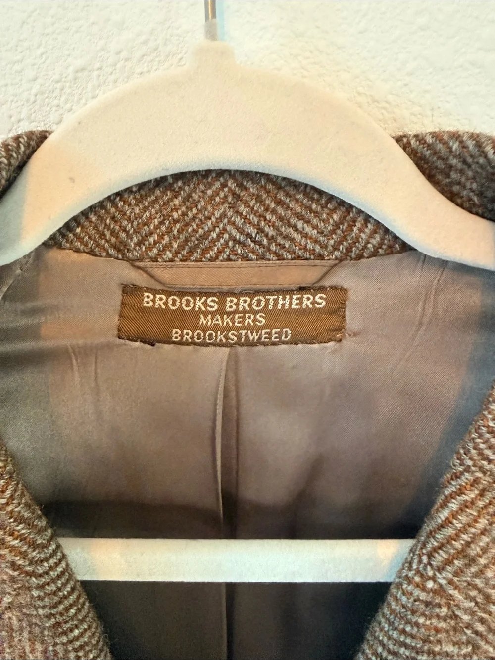 Brooks Brothers Brown Herringbone Trench Coat